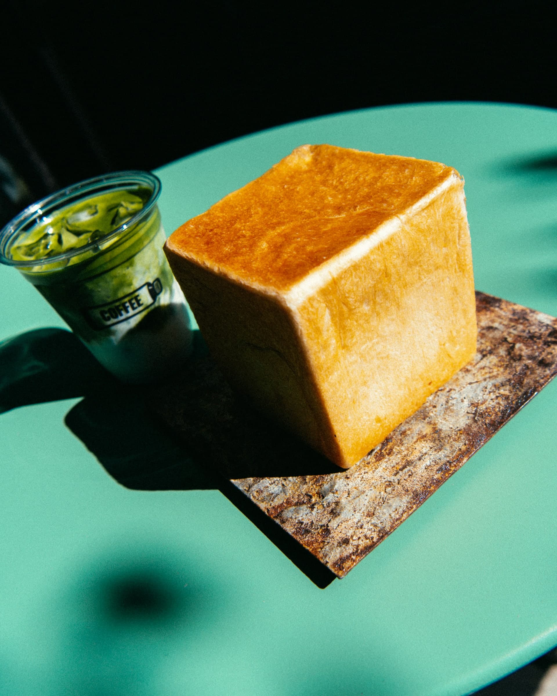 Unadulterated Almond Milk Bread with Matcha Latte