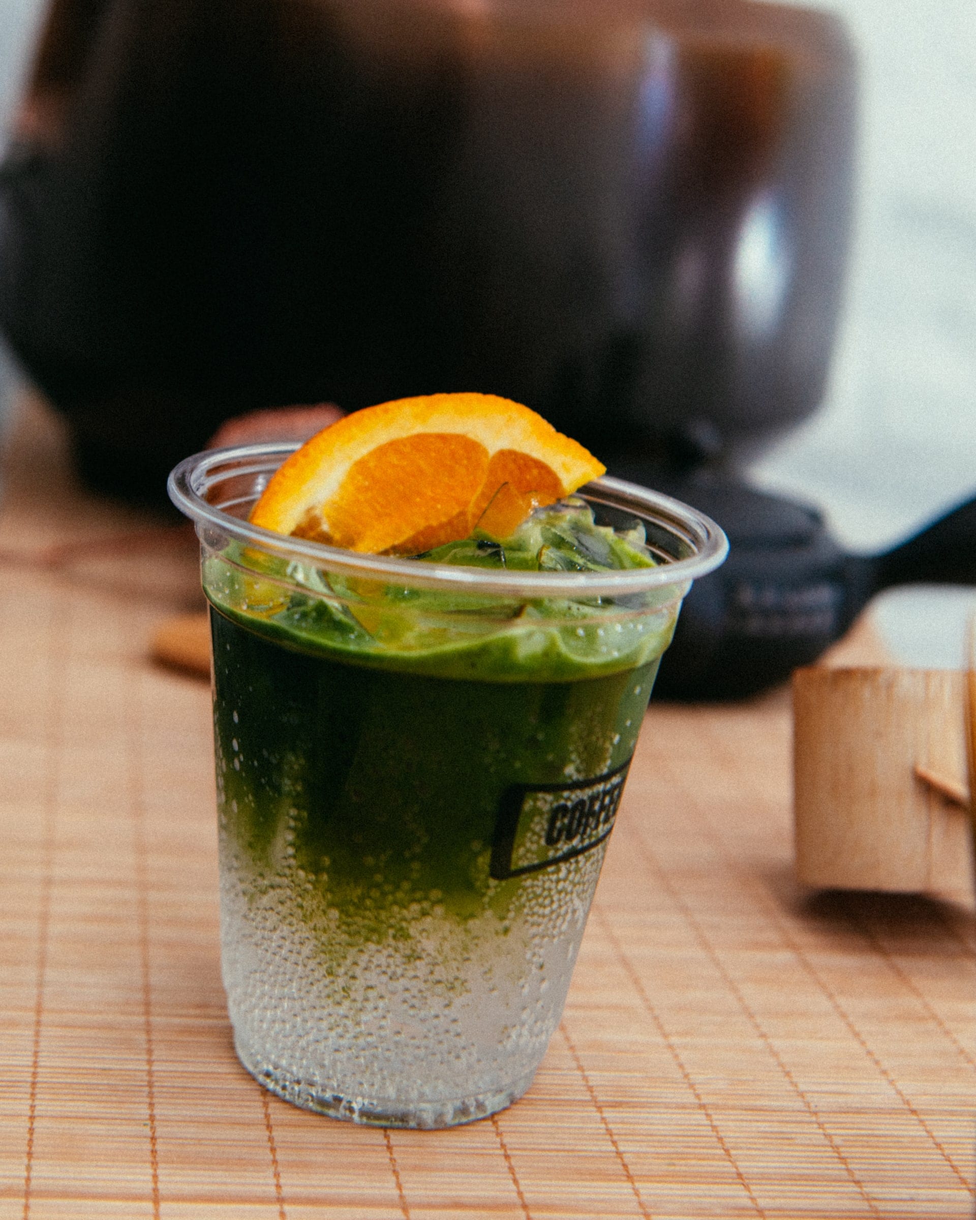Matcha Tonic with Orange