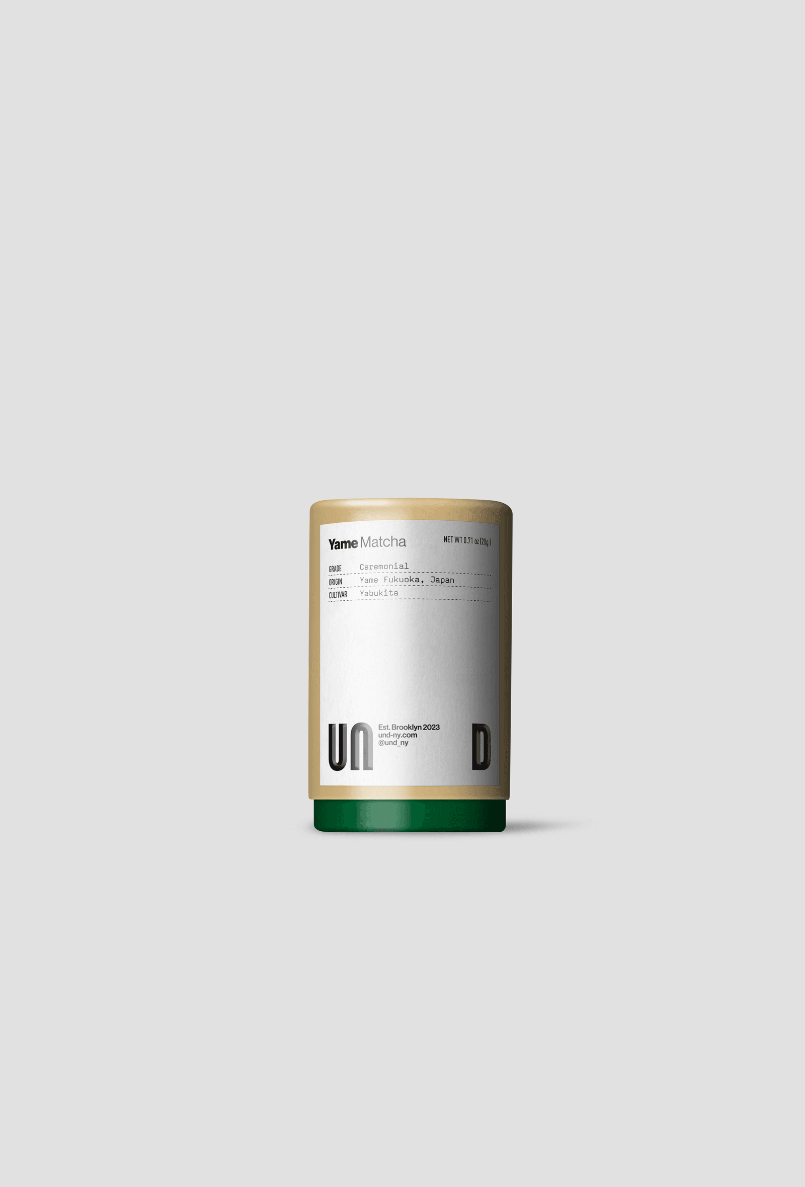 Mockup Yame Matcha Paper Tube Beige Green