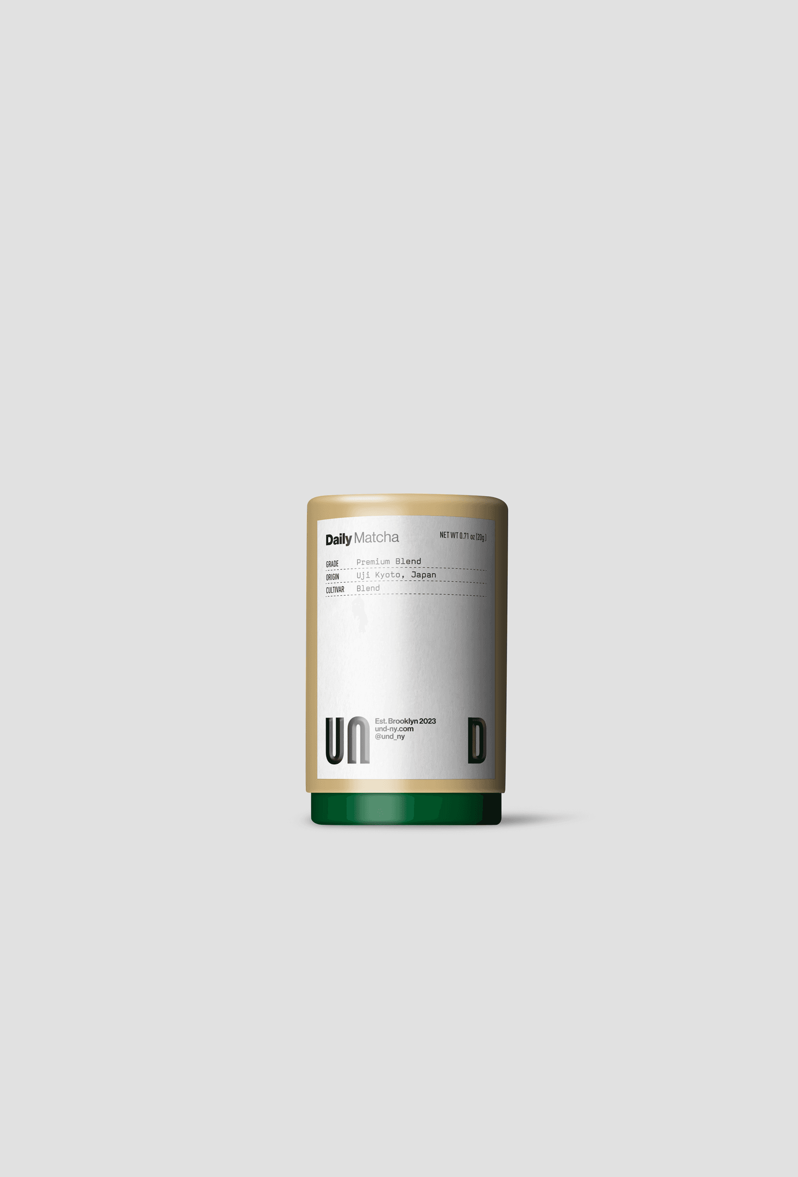 Mockup Daily Matcha Paper Tube Beige Green